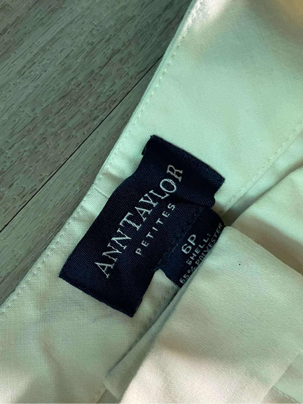 Ann Taylor Cream Wide-Leg Trousers - Picture 2 of 3